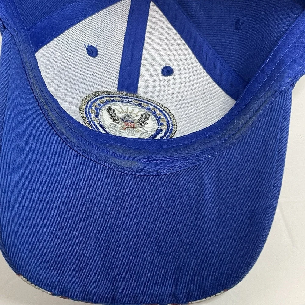 United States Navy Hat Cap Blue With Red Flames Fire Eagle Emblem Adjustable